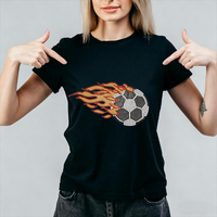 Design de football personnalisé, transfert thermique, transfert de strass pour t-shirt