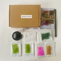 Kit de fabrication d'arbre de Noël perlé fait main DIY, mini arbre de Noël en perles de cristal, décoration de bureau, artisanat de Noël DIY