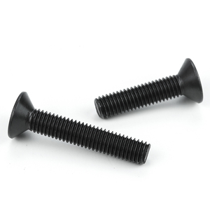 Paquete de 20 tornillos de máquina de acero inoxidable 304, chapados en zinc negro, con cabeza plana hexagonal, métricos M2 a M12, DIN7991, grado A2-70 - Product Image 4