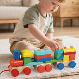 Juego <span class=keywords><strong>de</strong></span> Bloques <span class=keywords><strong>de</strong></span> Madera Montessori <span class=keywords><strong>para</strong></span> Bebés, Columnas, Tren, Cilindros, Juego Educativo <span class=keywords><strong>de</strong></span> Aprendizaje, Regalo <span class=keywords><strong>para</strong></span> Niños - Product Image 2
