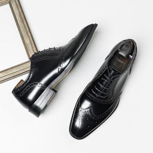 Nouvelles Chaussures Habillées en Cuir Poli pour Hommes, Sur Mesure, Haut de Gamme, Élégantes, à Enfiler, en Cuir de Vachette, à Semelle Épaisse, Polyvalentes pour Tenues Professionnelles Formelles - Product Image 3