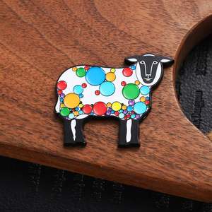 Aimant de réfrigérateur promotionnel, mignon et coloré, en forme de vache laitière, aimant 3D pour réfrigérateur, en métal émaillé, alliage de zinc, aimants animaux pour réfrigérateur - Product Image 5