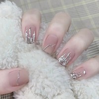 Nouveaux arrivages d'ongles de haute qualité Fournisseurs d'ongles artificiels français moyens tourbillonnants