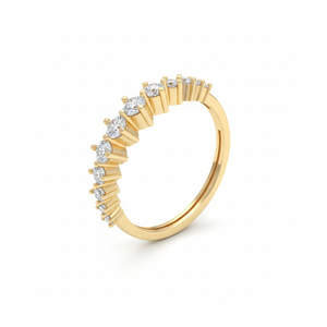 Half <b>Eternity</b> Diamond <b>Ring</b> Natural & Lab Grown Diamonds 925 <b>Silver</b> / 10KT 14KT 18KT Gold Diamond <b>Ring</b> For Sale - Product Image 1