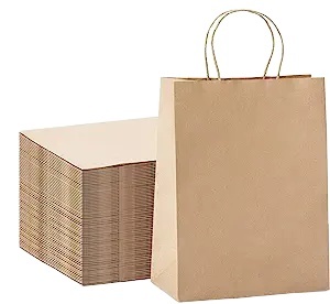 Bolsa de Papel Kraft Personalizada con Logotipo, Impresión Flexográfica Color Caqui, Empaque de Alta Calidad para Compras en Supermercados y Promociones - Product Image 2