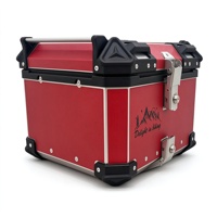 Boîte arrière de moto en aluminium 45L, coffre de transport étanche pour longs trajets, porte-bagages pour moto