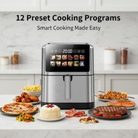 Freidora de Aire Digital Profesional de 8L con Doble Calentamiento Superior e Inferior para Electrodomésticos de Cocina
