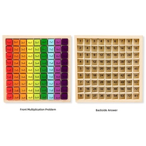 Tavola di moltiplicazione in legno per bambini, giocattolo Montessori per l'apprendimento della matematica, 100 blocchi, gioco di logica aritmetica, set regalo educativo prescolare - Product Image 3