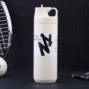 316 Stainless Steel Insulated Water Bottle Pop-Up Lid Portable Thermal Bottle <b>Large</b> Capacity Food Grade Travel Mug - Product Image 2