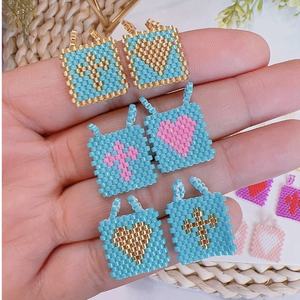 LS-C2014 gros <span class=keywords><strong>miyuki</strong></span> breloques pour bracelet collier croix <span class=keywords><strong>pendentif</strong></span> coeur <span class=keywords><strong>pendentif</strong></span> pour femmes filles - Product Image 5