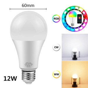 Control de voz inteligente regulable WiFi E27/E26/B22 RGBCW Bombilla que cambia de color Compatible con Alexa y Google Home Assistant - Product Image 2