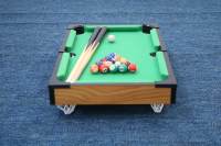 Table de billard miniature Junjian pour enfants, en MDF, pour jeux d'intérieur, 51x31x10cm, avec poches en cuir et en fer