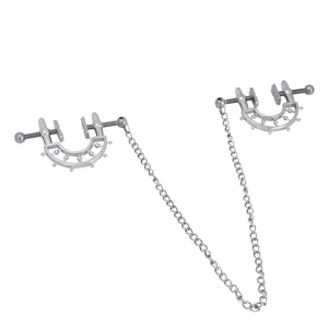 Pinzas para pezones QKKQ con cinturón y cadena de cuentas, pinzas para pezones para parejas, BDSM, bondage, pinzas para pezones, juguetes sexuales - Product Image 6
