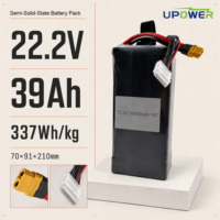 Paket Baterai Drone ULi 22.2V 39Ah Isi Ulang Semi Solid State Pengganti untuk Drone Penyemprot Pertanian UAV Beban Berat