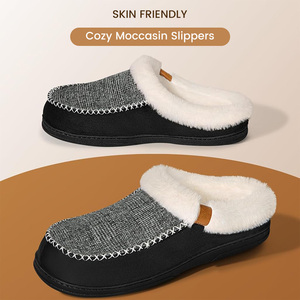 Le pantofole <span class=keywords><strong>da</strong></span> <span class=keywords><strong>uomo</strong></span> scivolano su mocassino <span class=keywords><strong>da</strong></span> esterno calde e sfocate e comode <span class=keywords><strong>scarpe</strong></span> <span class=keywords><strong>da</strong></span> <span class=keywords><strong>casa</strong></span> soffice ampio mocassino pantofole per la <span class=keywords><strong>casa</strong></span> - Product Image 2