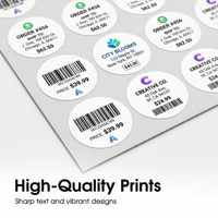 Etiqueta Circular de Vinilo Impermeable Imprimible de 1 Pulgada, Etiqueta Mate para Impresora Láser, Etiqueta para Frascos, Sobres, Códigos de Barras, Decoración de Bodas, Etiqueta para Impresora de Inyección de Tinta