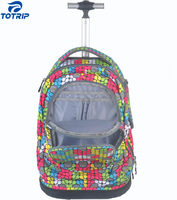 Sac à dos d'école pour filles, personnalisé, durable, avec motif de dessin animé, pour ordinateur portable, 40L, poignée souple, fermeture éclair, imperméable, polyester écologique