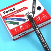 Marqueurs permanents Foska à pointe fine et pointe biseautée, ensemble de stylos marqueurs permanents Pop Custom Sharpie, noir, rouge, bleu, vert