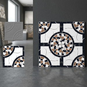 Carreaux de parking en porcelaine émaillée numérique gaufrés 40x40cm 9mm 12mm, finition rustique mate antidérapante pour extérieur - Product Image 6