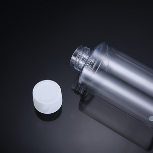 Transparent <b>Plastic</b> Bottle 120Ml Flat Shoulder Screw <b>Cap</b> Cosmetic Bottles Food Grade PET Material - Product Image 1