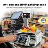 Balance électronique commerciale TM-F de bonne qualité avec scanner de codes-barres, écran tactile tout-en-un et terminaux de caisse intelligents