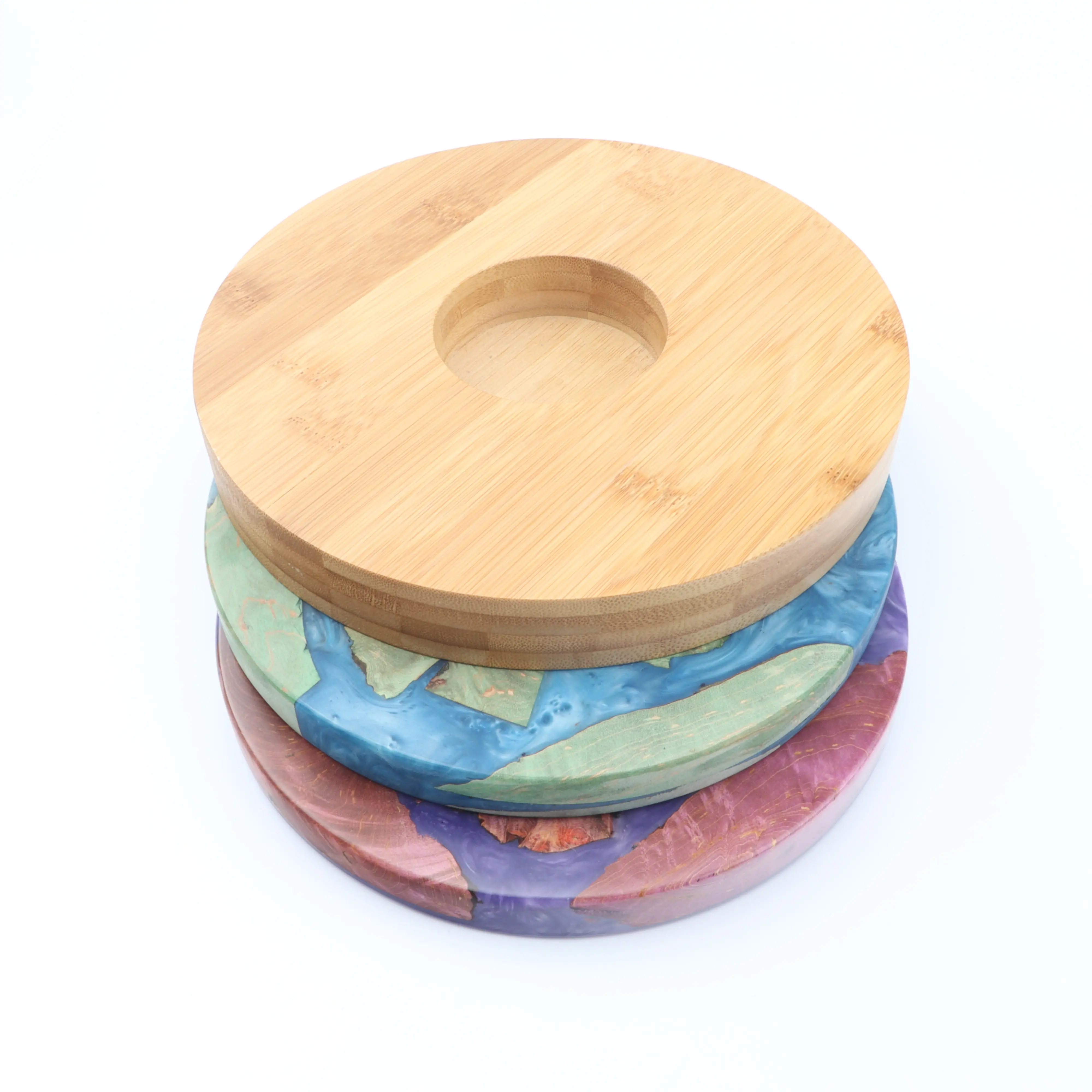 Personalized eco-friendly rectangular round epoxy olive cutting board kitchen products