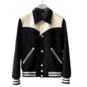 Chaqueta TKAN448D para Hombre, Estilo Nuevo de Invierno, Patchwork, Talla Grande, Holgada, de Algodón Grueso para Mantener el Calor, Hombros Caídos, Cuello Camisero - Product Image 2