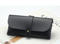 Nouvelle mode, sac de voyage portable haut de gamme, personnalisé, en cuir, avec bouton, sac souple en PU, étui de rangement pour lunettes de soleil, blanc, noir, Huicheng
