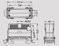 Connecteurs industriels robustes WEVEL H16B-SOH-2B H16B-TOH-2B IP65 mâle/femelle en cuivre plaqué argent, alliage d'aluminium moulé sous pression
