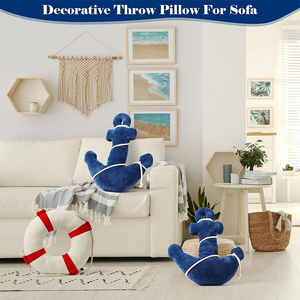 U935 Tùy Chỉnh Mềm Sang Trọng Hải Lý Neo Ném Gối Coastal Bãi Biển Theo Chủ Đề Trang Trí Đệm Cho Nhà Giường Ghế Neo Gối - Product Image 4