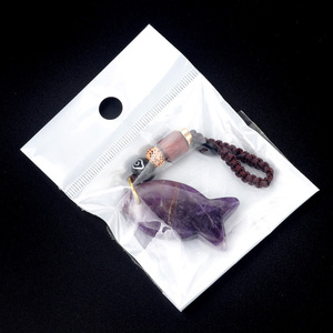 Vendite calde <span class=keywords><strong>ciondolo</strong></span> in <span class=keywords><strong>ametista</strong></span> <span class=keywords><strong>naturale</strong></span> pietre curative pesce portachiavi per collana a maglia a mano regalo - Product Image 4