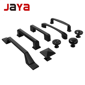Gagang Kabinet Aluminium Hitam JAYA, Tarikan dan Kenop Laci Furnitur Modern untuk Lemari Dapur, Lemari Pakaian, dan Meja Rias - Product Image 2