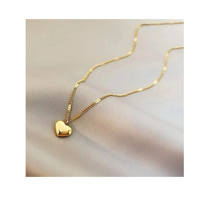 Più economico semplice estate placcato oro amore cuore ciondolo collana all'ingrosso per la mamma <span class=keywords><strong>e</strong></span> il regalo di san valentino - Product Image 1