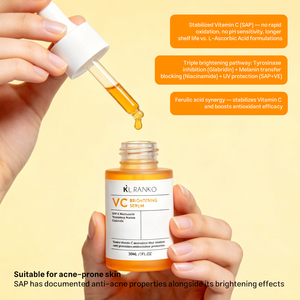 Siero OEM Personalizzato alla Vitamina C SAP per Correzione Macchie Scure, Inibizione della Melanina, Schiarente, <span class=keywords><strong>Anti</strong></span>-età, Prodotti per la Cura del Viso - Product Image 2
