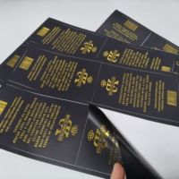 Maßgefertigte Schwarze Matte Goldfolie-Etiketten für Kerzenverpackungen Logo-Aufkleber