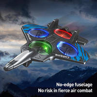 360 °   Avion de Chasse RC 6 Canaux en Mousse avec Lumières, Modèle Volant Télécommandé 2.4G en EPP pour Enfants