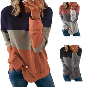 2021 Europe USA Amazon Hot Sale Short Sleeve Spring Summer Pullover Striped Hooded Knitwear T shirt