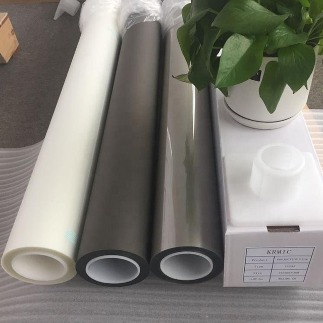 Self-Adhesive 4K Rear Projection Film 100-Inch 16:9 Holographic PET Motorized 3D Frame Foldable 100-Inch Rear