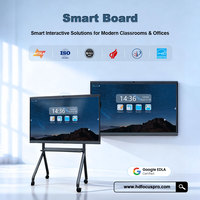 Pantalla Interactiva Inteligente de 85 Pulgadas 4K UHD Android Windows, Pantalla Táctil Plana para Educación, Sala de Reuniones, Escuela