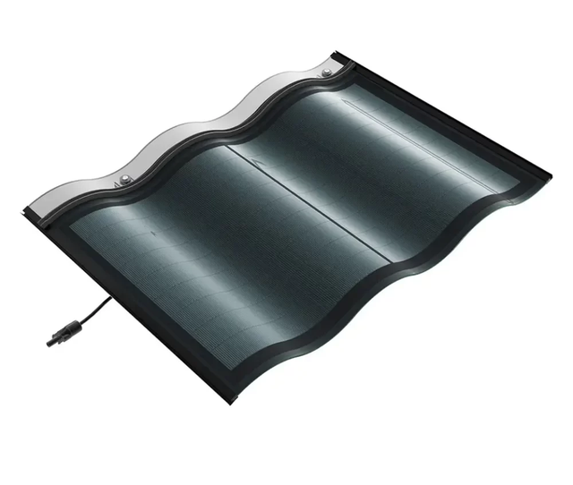 Wholesale Best Price BIPV Solar Panel Roof PV Curved Tiles 32W CIGS Thin-Film Double-Glass High Efficiency Solar Module