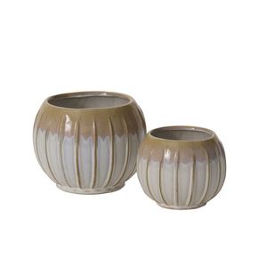 Macetas de Cerámica para <span class=keywords><strong>Suculentas</strong></span> y Kit de Macetas de Porcelana para Plantas, Diseño Nórdico Personalizado, Estilo Calabaza Antigua, Pequeñas, Esmaltadas - Product Image 5