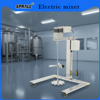 Mélangeur SPRALL pour Laboratoire de Traitement Chimique Industriel, Dissolvant de Résine Liquide, Solutions, Solvants, Peinture, Shampooing, Moteur 220V, Acier