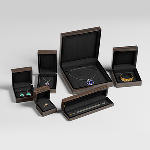 custom gift packaging with logo wooden jewelry box for brand jewelry gift box