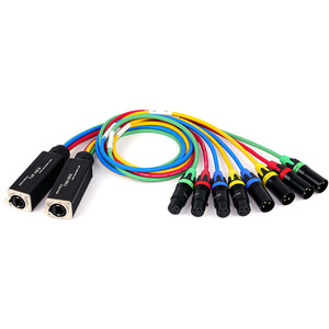 Adaptateur Réseau <span class=keywords><strong>DMX</strong></span> 4 Canaux vers RJ45, Convertisseur de Signal <span class=keywords><strong>Audio</strong></span> Équilibré XLR vers Ethernet 1-vers-4 MA2 - Product Image 1