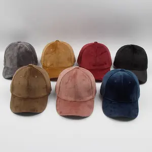 Premium Gorras Unisex kadife kapaklar düz toka geri özel kadın kadife beyzbol şapkası