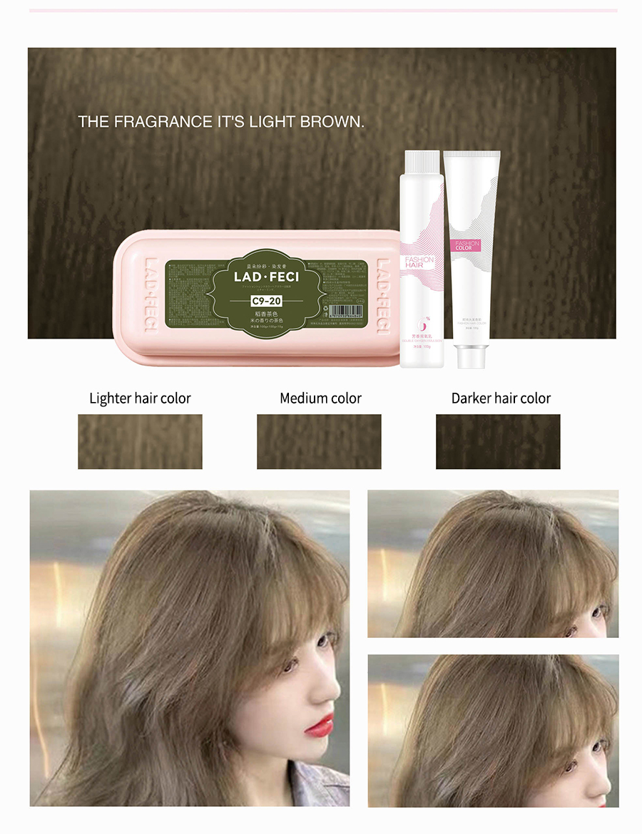 THE FRAGRANCE IT'S LIGHT BROWN.