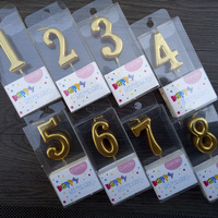 LBI24 New Design Number Birthday Candle Cake 0-9 Number Decoration Candles for Birthday Parties