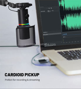 لنمط كارديويد USB متصل ميكروفون مكثف قطبي سلكي لتسجيل الألعاب استخدام مؤتمر مباشر من البلاستيك - Product Image 6