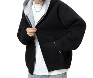 <span class=keywords><strong>Felpa</strong></span> <span class=keywords><strong>con</strong></span> <span class=keywords><strong>Cappuccio</strong></span> da Uomo Resistente <span class=keywords><strong>con</strong></span> Fodera Interna Coordinata, Stile Autunnale, Giacca Sportiva <span class=keywords><strong>con</strong></span> Silhouette Corta e Ampia - Product Image 2