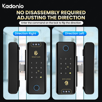 Cerradura Inteligente Kadonio para Puertas de Vidrio con Marco y sin Marco, Acceso por Aplicación TTLock, Control Remoto, Contraseña de Oficina, Reconocimiento Facial